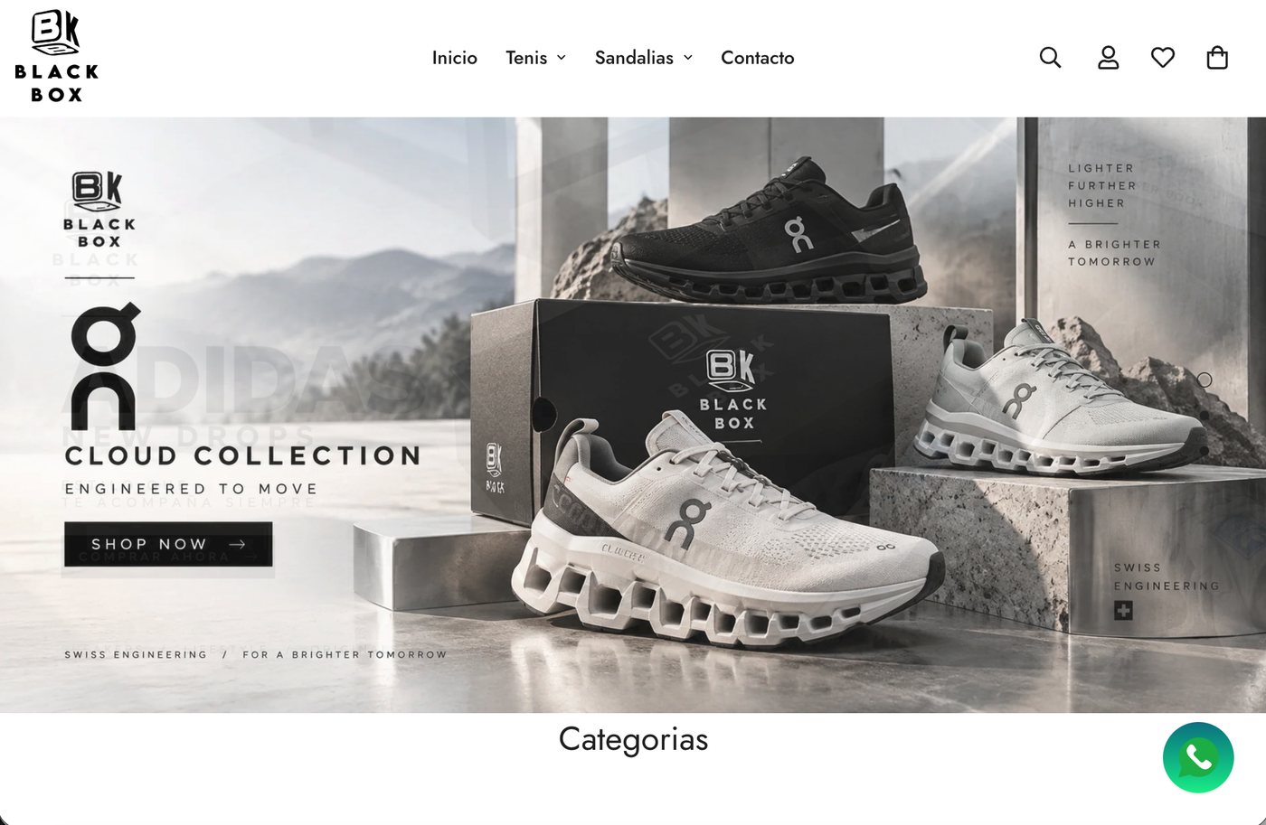 Tienda Black Box Store en Shopify, desarrollada por Impulsbrand