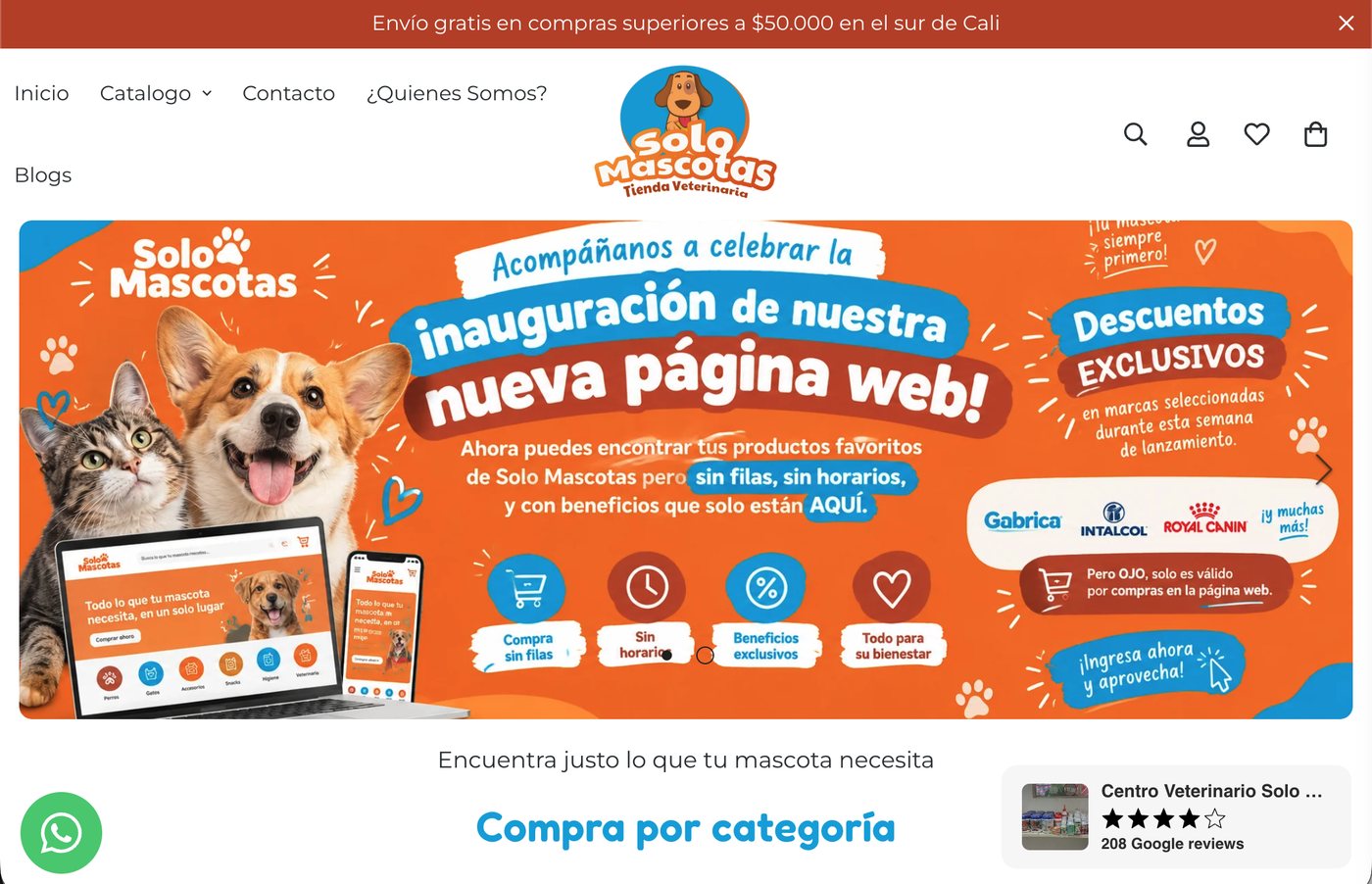 Tienda online de Solo Mascotas desarrollada por Impulsbrand